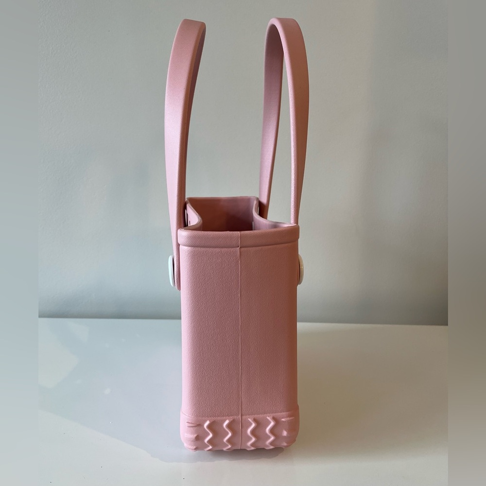Mini Purse + 2 Shoe Charms - Snacks Lunch on the Go Baby Pink Handbag - Picture 4 of 6